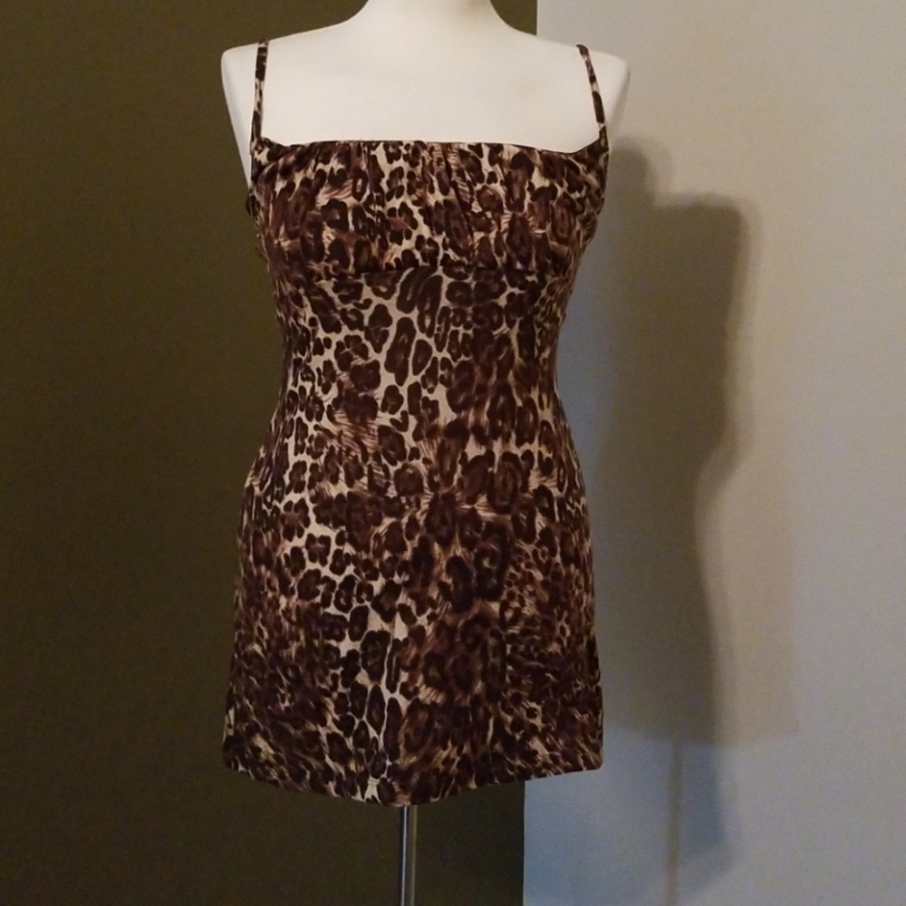 Leopard Print Charlotte Russe Tight Fit Tank - Picture 1 of 7